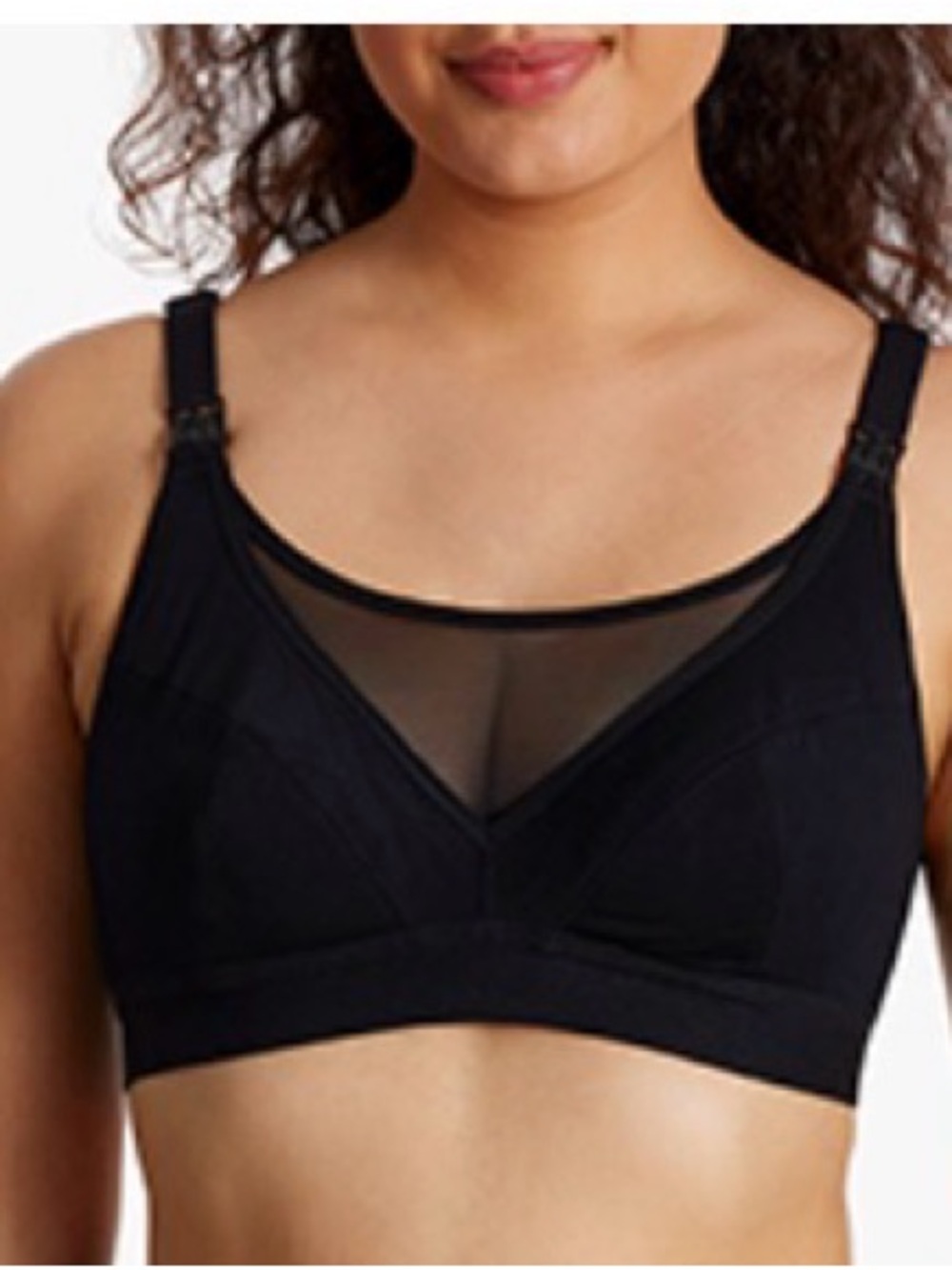 Momcozy Mesh Support Black Wireless with Mesh Insert Comfortable LARGE PLUS NWT